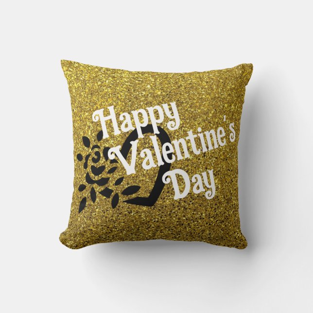 Decorativo Cojín de corazón de rosa (Anverso)