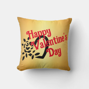 Decorativo Cojín de corazón de rosa