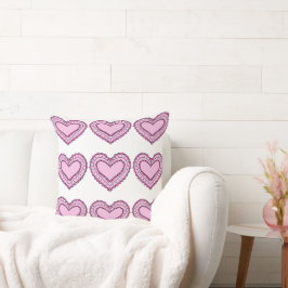 Decorativo Cojín de corazón rosado, cojín de la silla, sofá