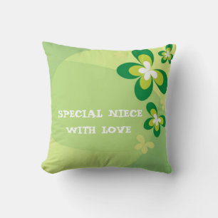 Decorativo Cojín de flor de primavera verde especial de la so