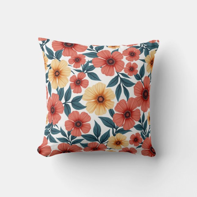 Decorativo cojín de flores (Anverso)