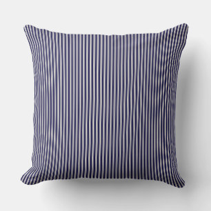 Decorativo Cojín de franja azul de la marina