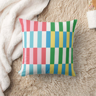 Decorativo Cojín de franja multicolor