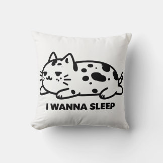 Decorativo cojín de gatito dormido