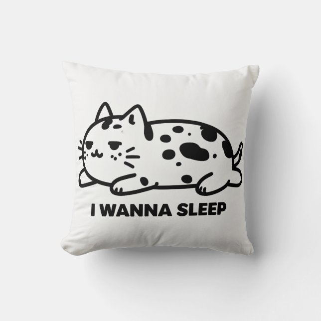 Decorativo cojín de gatito dormido (Anverso)