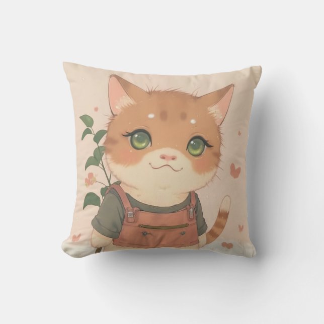 Decorativo cojín de gato (Anverso)
