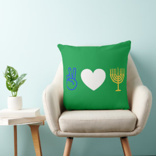 Decorativo Cojín de Hanukkah Paz Amor