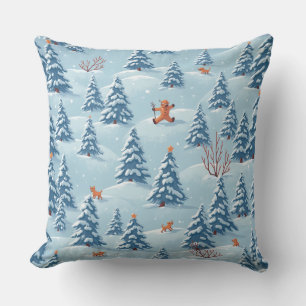 Decorativo cojín de invierno feliz