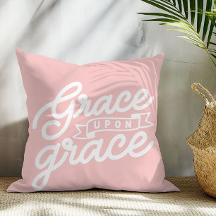 Decorativo Cojín de lanzamiento Rosa sonrojado Gracia cristia