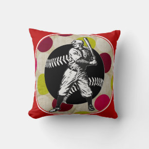 Decorativo Cojín de lanzamiento vintage de béisbol