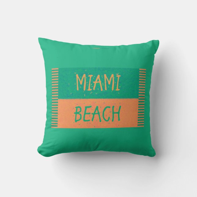 DECORATIVO COJÍN DE MIAMI BEACH (Anverso)