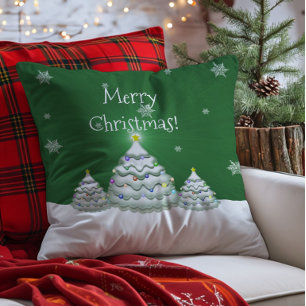 Decorativo Cojín de Navidad de árbol verde