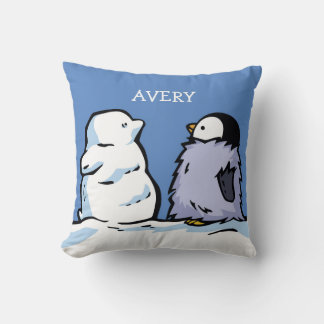 Decorativo Cojín de nieve de pingüino personalizado