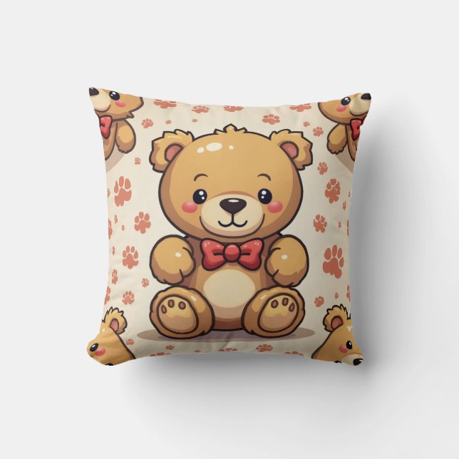 Decorativo Cojín de oso de peluche (Anverso)