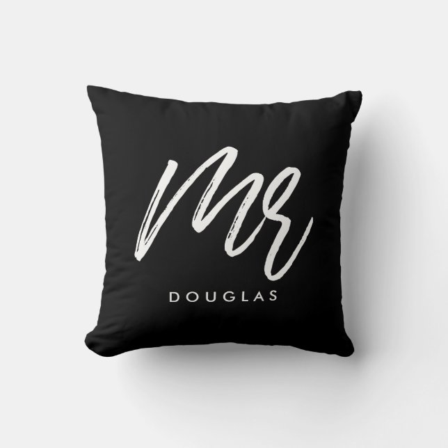 Decorativo Cojín de pareja personalizado Sr. (Anverso)