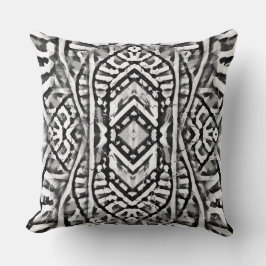 Decorativo Cojín de patrón multicapa negro y gris