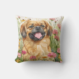 Decorativo Cojín de Pekinés – Acuarela