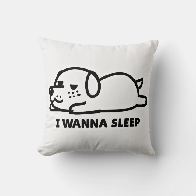 Decorativo cojín de perro dormido (Anverso)