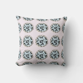 Decorativo Cojín de seda con lunares Pearl Damask Dot