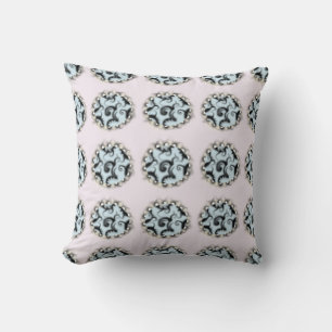 Decorativo Cojín de seda con lunares Pearl Damask Dot