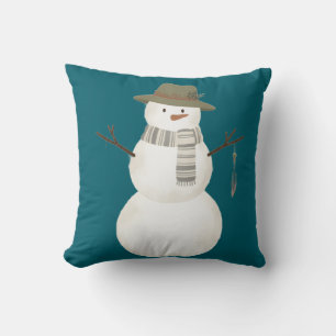 Decorativo Cojín de snowman boho neutral