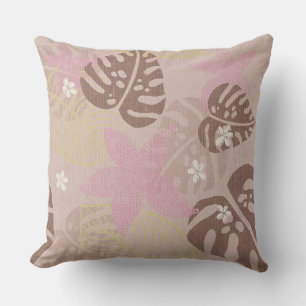 Decorativo Cojín de throw tropical con estampado Aloha