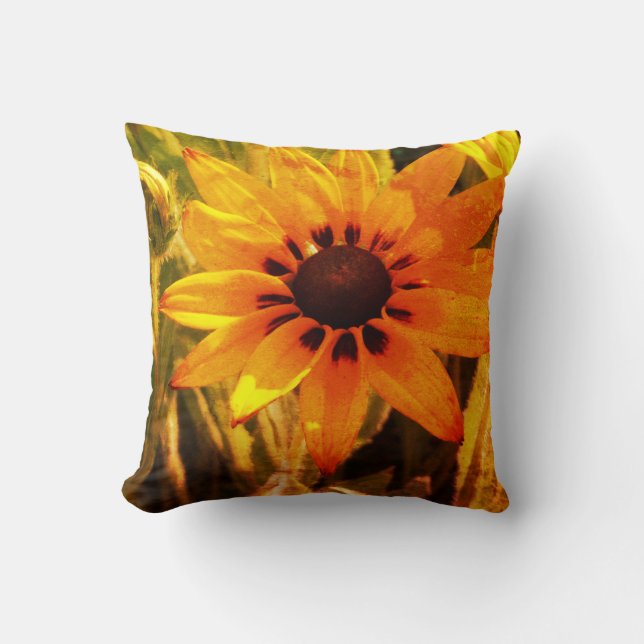 Decorativo Cojín de verano de flores amarillas (Anverso)