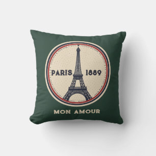 Decorativo Cojín de viaje con sello del Torre Eiffel de París