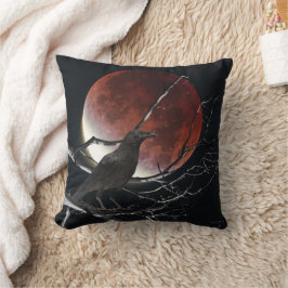 Decorativo Cojín decorativo, el ravén en rojo y negro