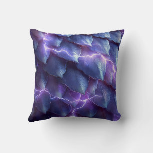 Decorativo Cojín Escamas de Dragón Oscuro Magia Relámpago Mor