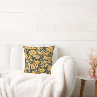Decorativo Cojín estampado mariposa monarca 