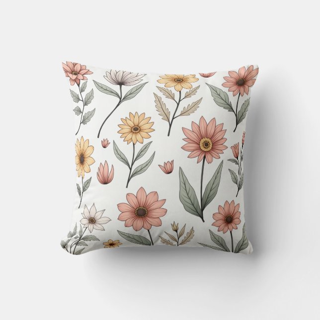 Decorativo cojín floral (Anverso)