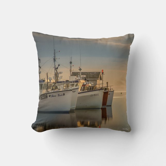 Decorativo Cojín fotos barcos pesqueros (Anverso)