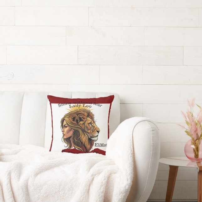 Decorativo Cojín Lady Leo – Shine Without Fear (Sofá)