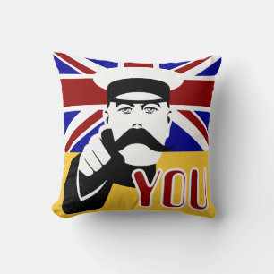 Decorativo Cojín Lord Kitchener retro pop art union jack