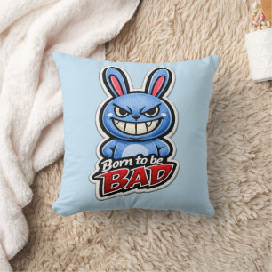 Decorativo 🐰😈 Cojín "Nacido para ser malo"