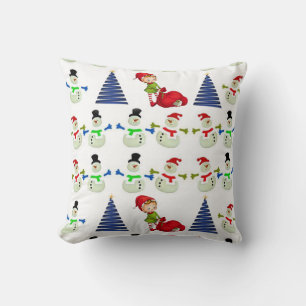 Decorativo Cojín Navideño Muñeco de Nieve