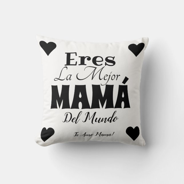 Decorativo Cojín para El Día de la Madre (Anverso)