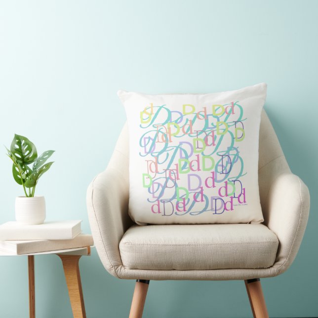Decorativo Cojín para Lanzar Confeti de Letras "D" (Silla)