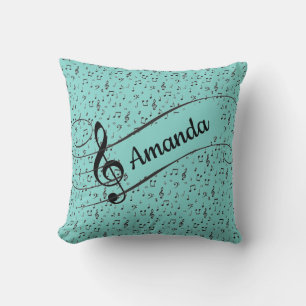Decorativo Cojín personalizado Black Musical