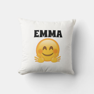 Decorativo Cojín personalizado de Emma con emoji