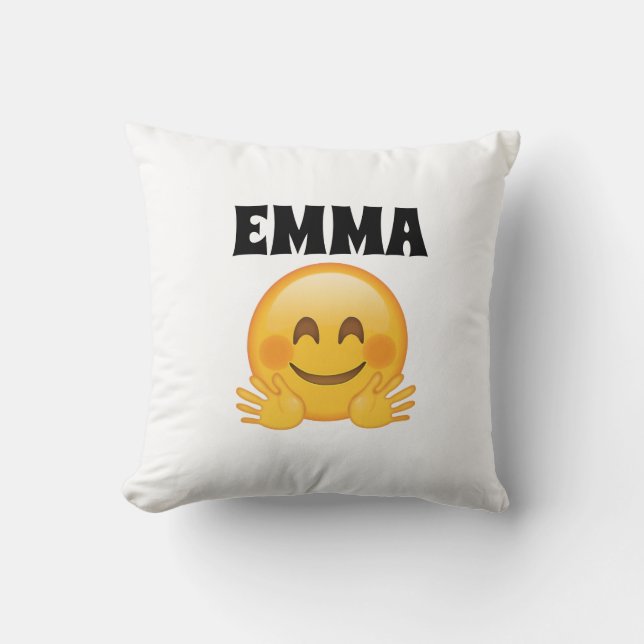 Decorativo Cojín personalizado de Emma con emoji  (Anverso)
