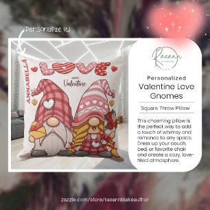 Decorativo Cojín personalizado de gnomos del amor para San Va