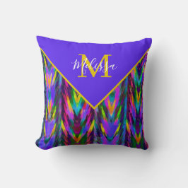 Decorativo Cojín personalizado tribal brillante con chevrones