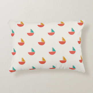 Decorativo Cojín rectangul con patrón de barquitos pequeños