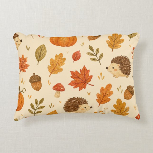Decorativo Cojín rectangular con estampado de otoño (Anverso)