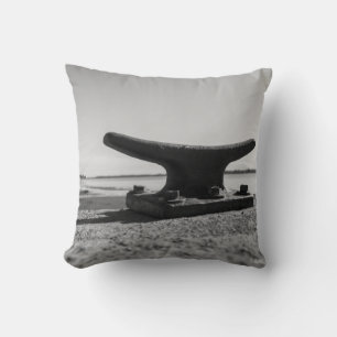 Decorativo Cojín tema marino, blanco y negro