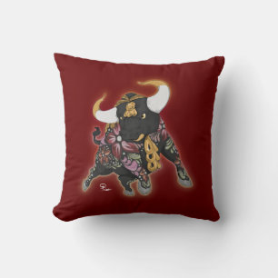 Decorativo Cojín Torito De Pucará