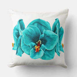 Decorativo Cojín Turquesa de Amaryllis Arte Pop Retro