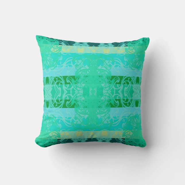 Decorativo cojín verde (Anverso)